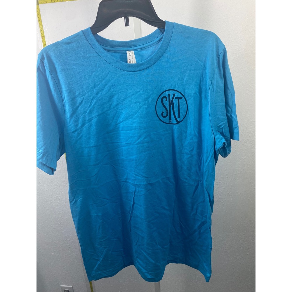 Sacred Kingdom Tattoo Bella Canvas Blue Graphic T-Shirt Mens Large Central SC